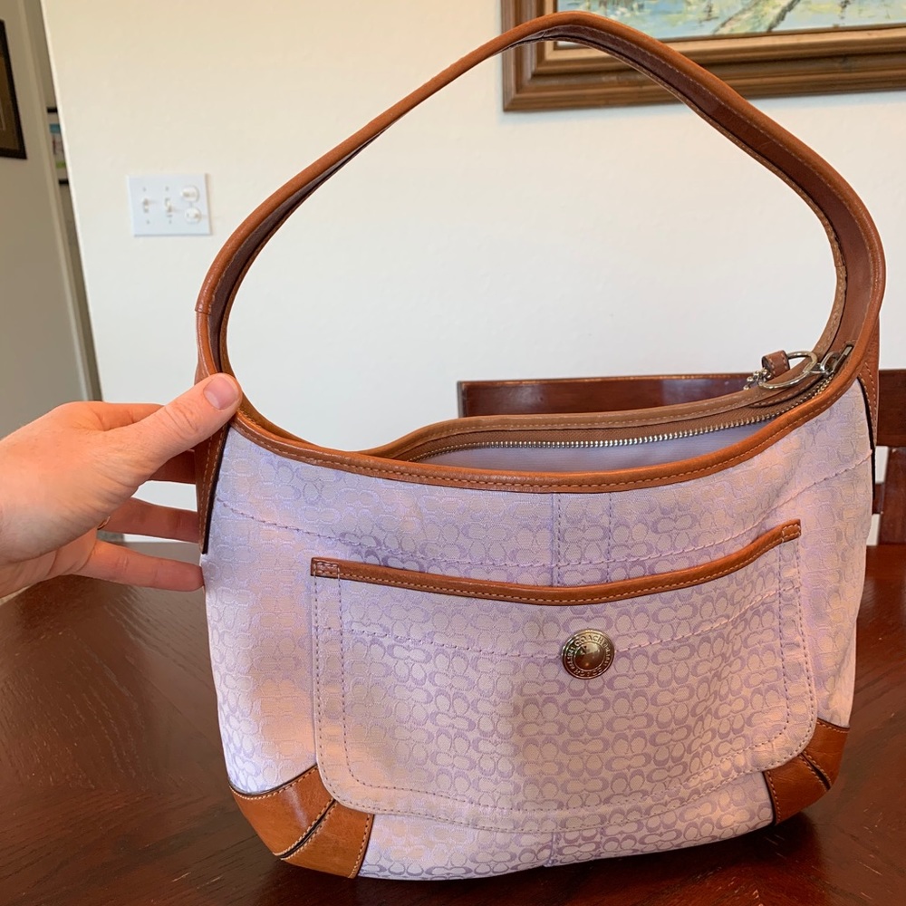 Lavender colored Coach bag - EUC!